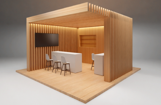 Wooden booths with premium finishing