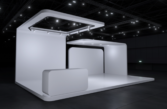 Decorated or hybrid-material booths